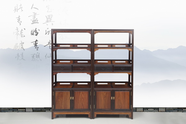 新中式書柜（刺猬紫檀+東非酸枝）
